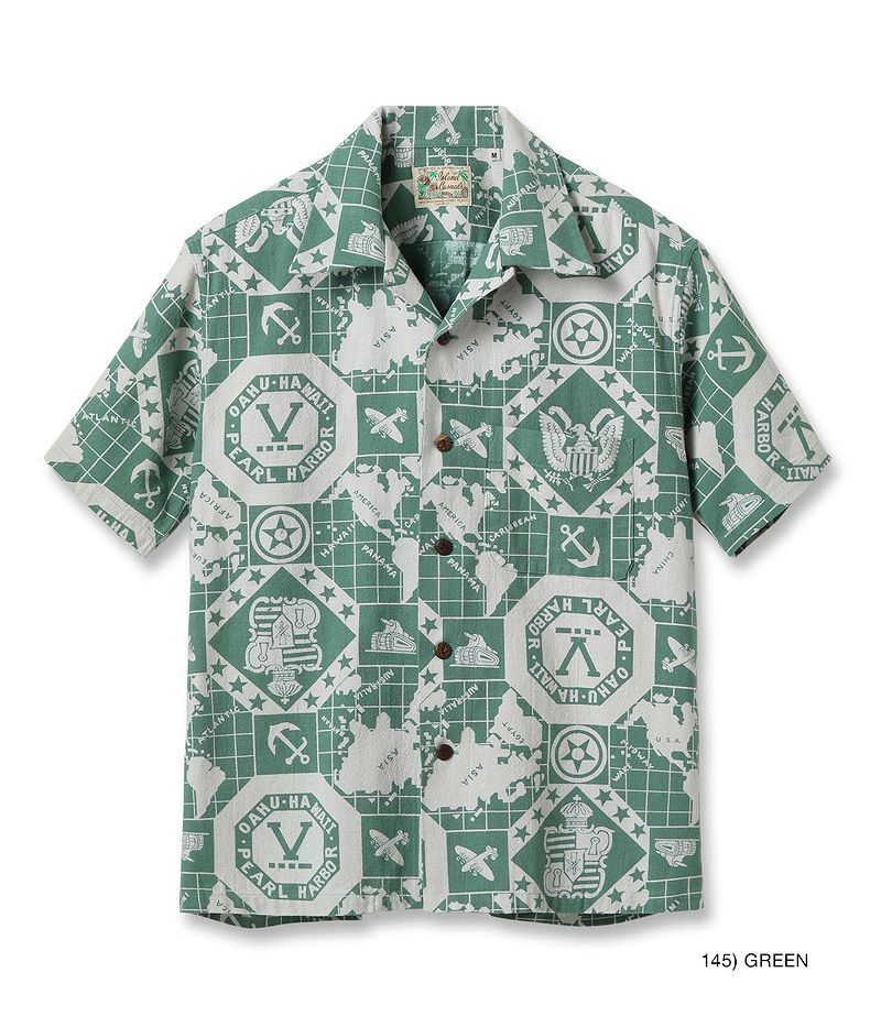 SS39281 / SUNSURF COTTON CANVAS OPEN SHIRT “PEARL HARBOR HAWAII”