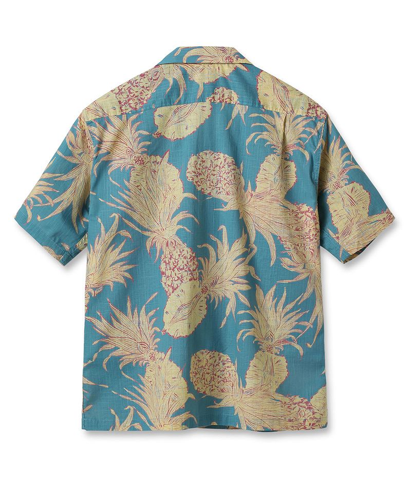 SS39285 SUNSURF COTTON × LINEN OPEN SHIRT “ISLAND PINEAPPLE”