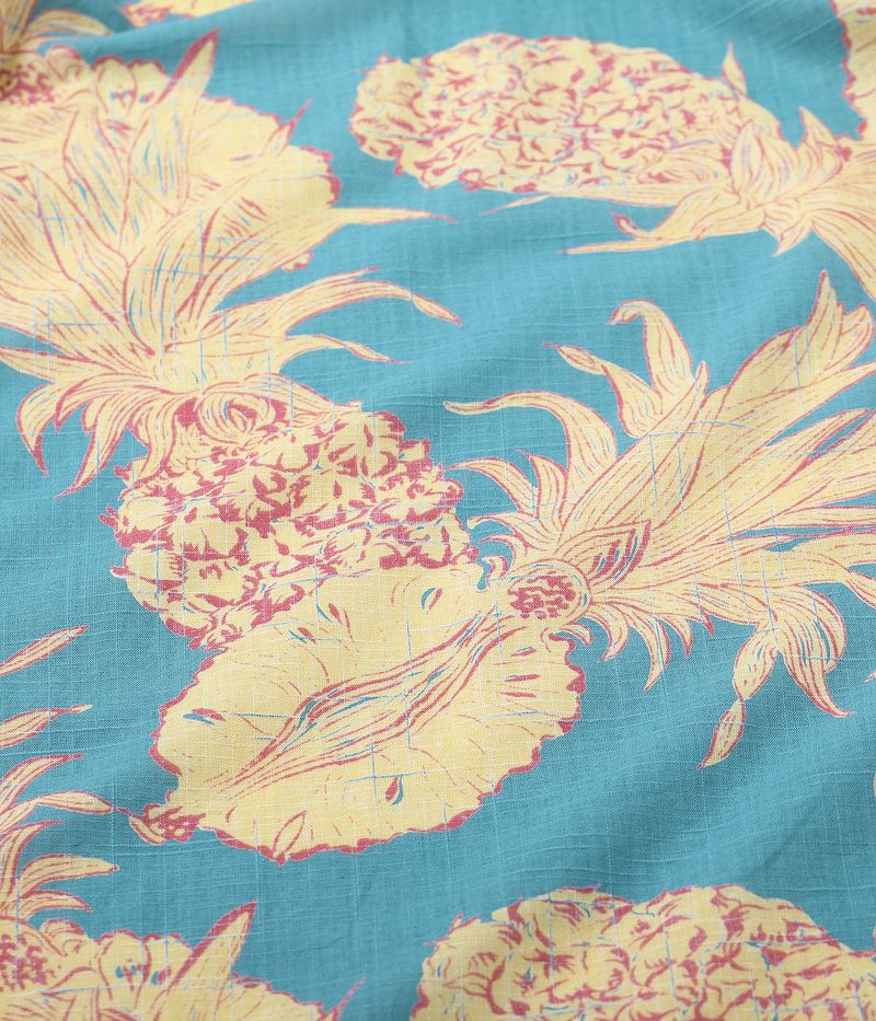 SS39285 SUNSURF COTTON × LINEN OPEN SHIRT “ISLAND PINEAPPLE”