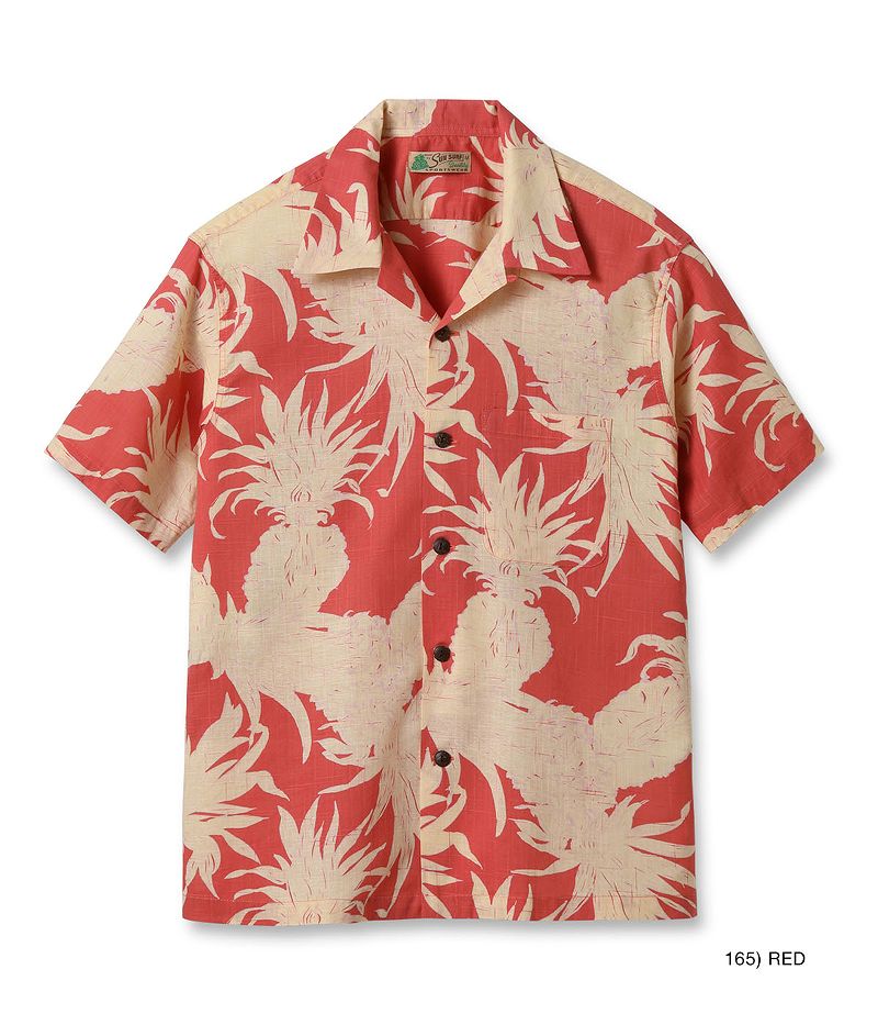 SS39285 SUNSURF COTTON × LINEN OPEN SHIRT “ISLAND PINEAPPLE”
