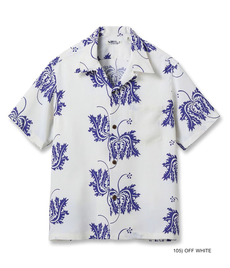 SS39412 / SUNSURF RAYON HAWAIIAN SHIRT “CORAL HIBISCUS”