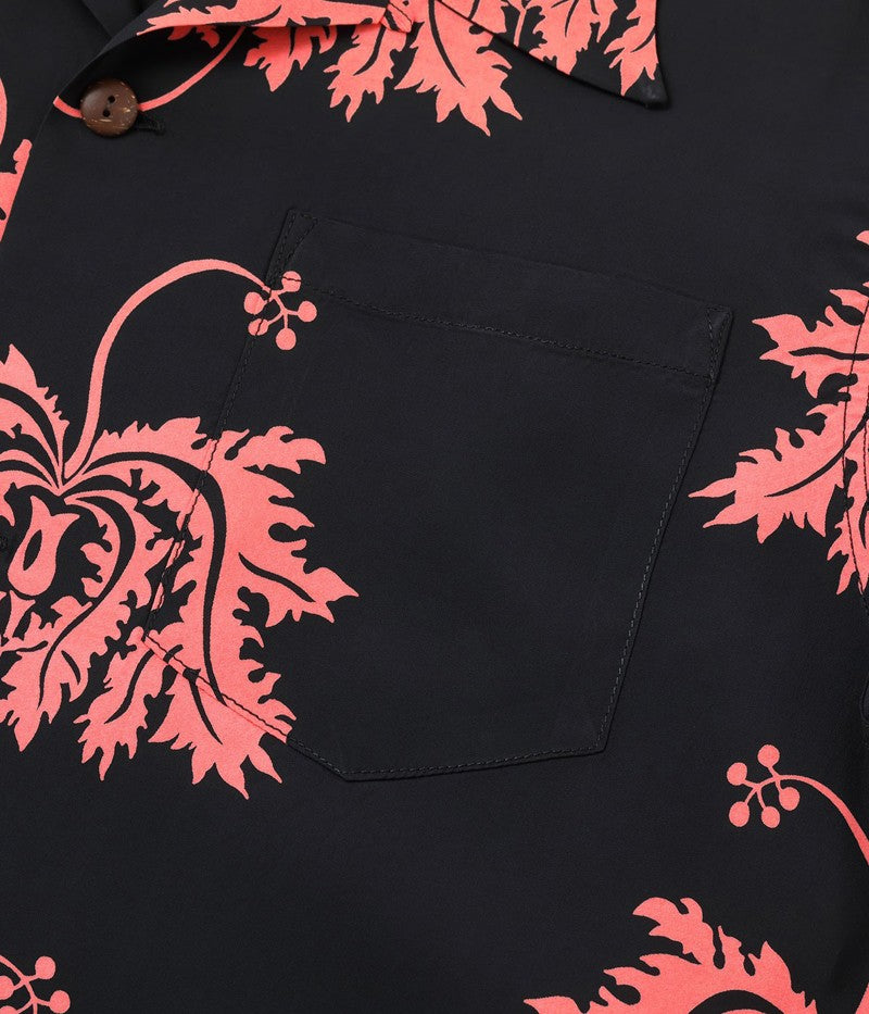 SS39412 / SUNSURF RAYON HAWAIIAN SHIRT “CORAL HIBISCUS”