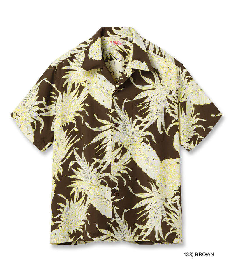 SS39413 / SUNSURF RAYON HAWAIIAN SHIRT “ISLAND PINEAPPLE”