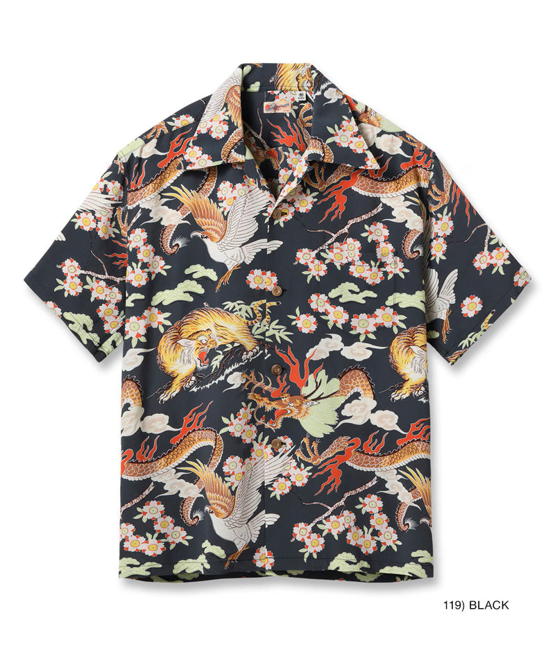 SS39414 / SUNSURF RAYON HAWAIIAN SHIRT “THE TRIANGULAR FIGHT”
