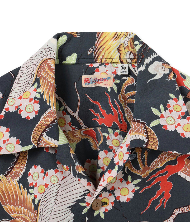 SS39414 / SUNSURF RAYON HAWAIIAN SHIRT “THE TRIANGULAR FIGHT”