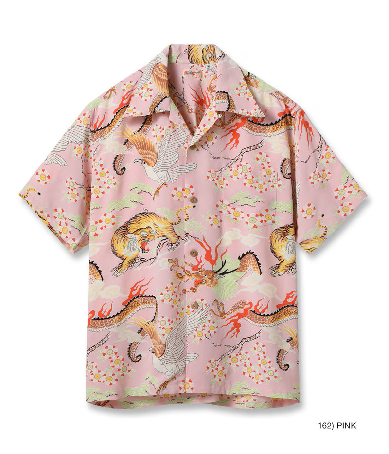 SS39414 / SUNSURF RAYON HAWAIIAN SHIRT “THE TRIANGULAR FIGHT”