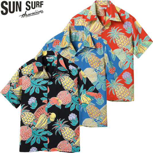 SS39415 / SUNSURF RAYON HAWAIIAN SHIRT “TROPICAL FRUITS”