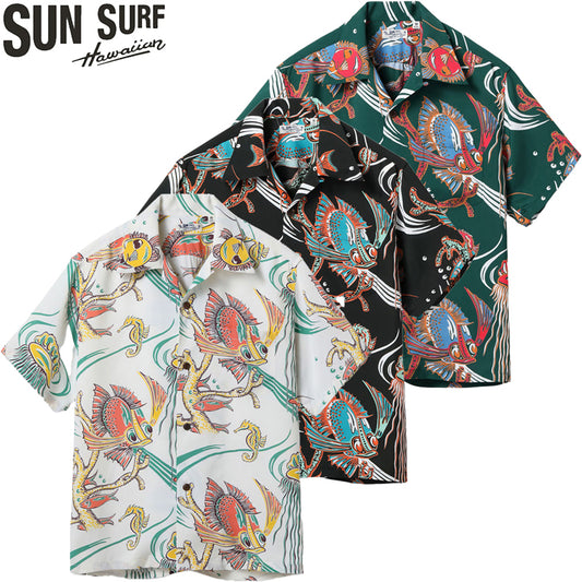 SS39417 / SUNSURF RAYON HAWAIIAN SHIRT “BUG EYED FISH”