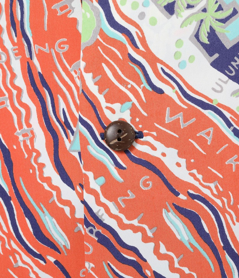 SS39424 / SUNSURF RAYON HAWAIIAN SHIRT “WAIKIKI MAP”