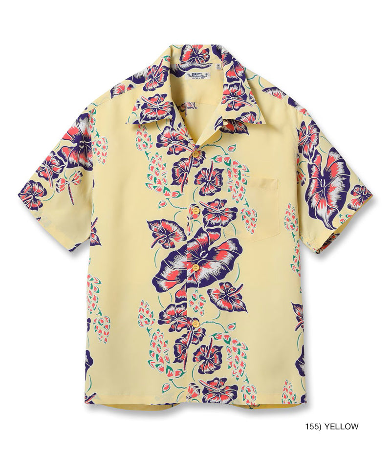 SS39425 / SUNSURF RAYON HAWAIIAN SHIRT “ISLAND FLOWER CHAIN”