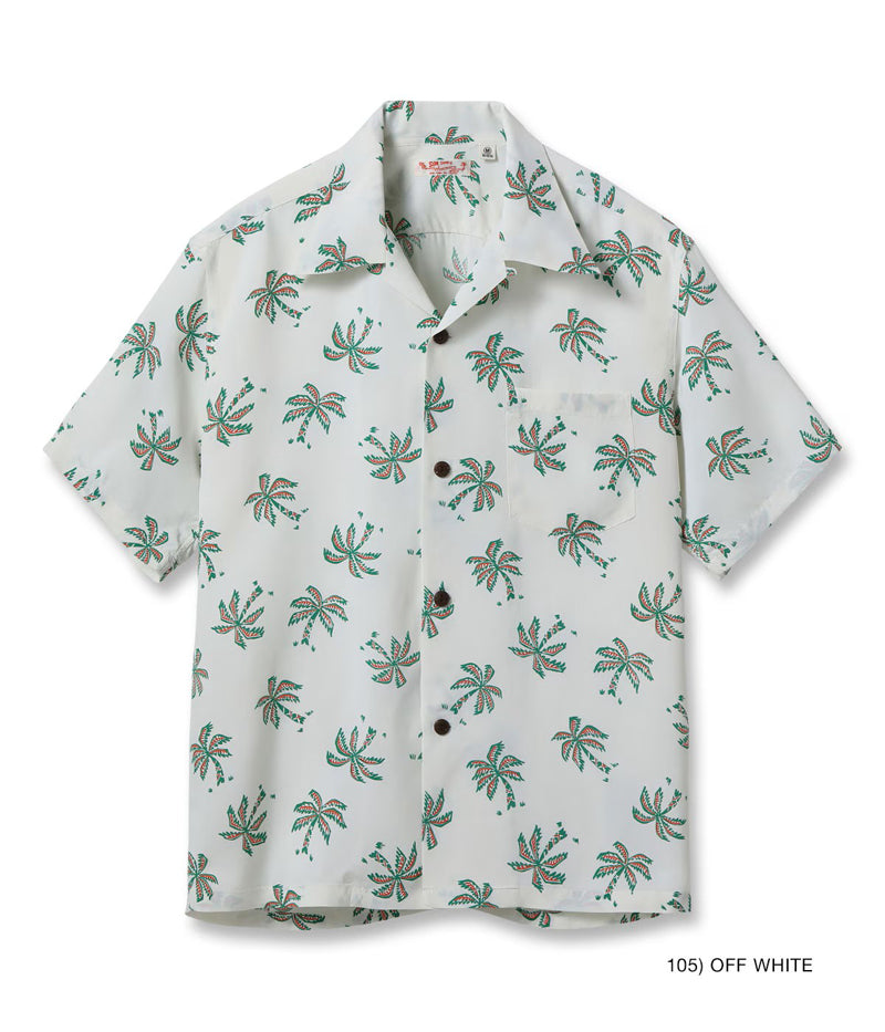 SS39427 / SUNSURF RAYON HAWAIIAN SHIRT “SCATTERED PALMTREE”
