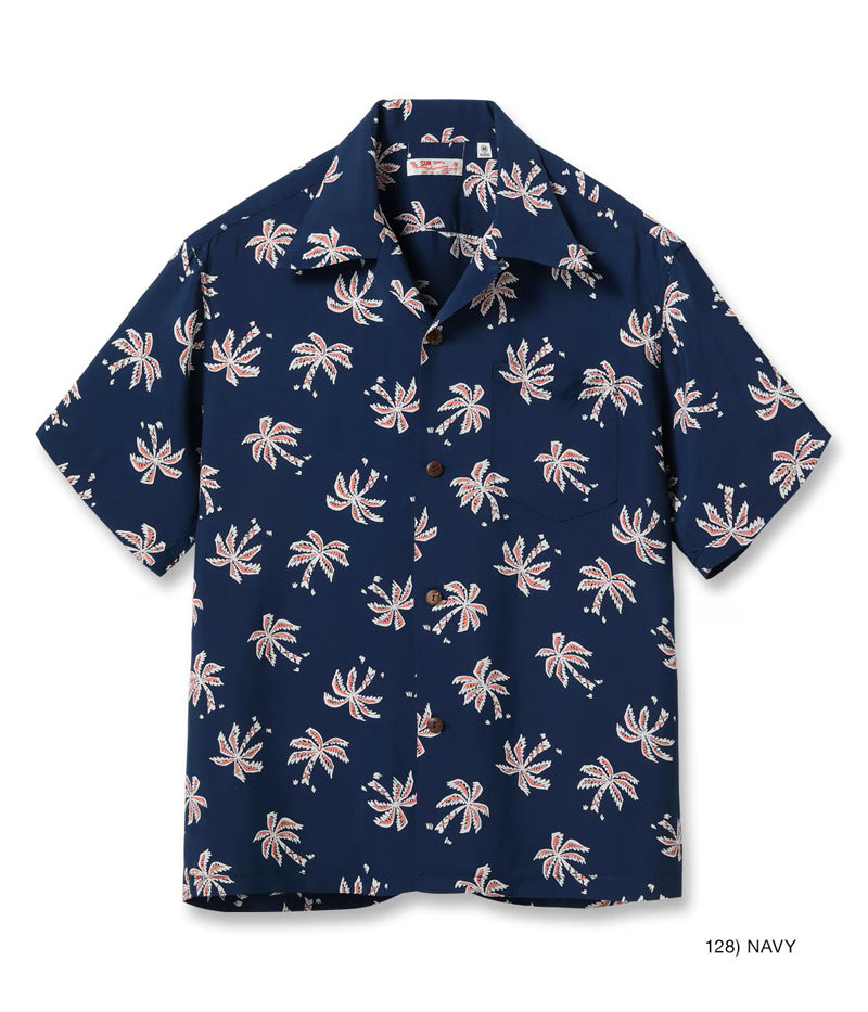 SS39427 / SUNSURF RAYON HAWAIIAN SHIRT “SCATTERED PALMTREE”