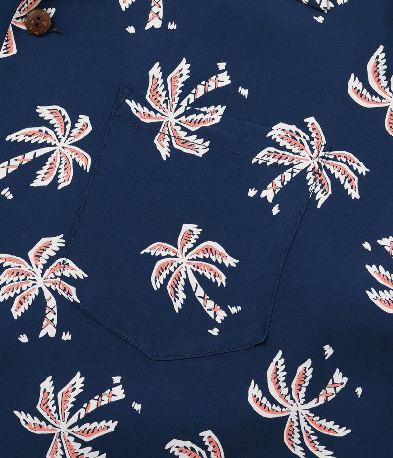 SS39427 / SUNSURF RAYON HAWAIIAN SHIRT “SCATTERED PALMTREE”