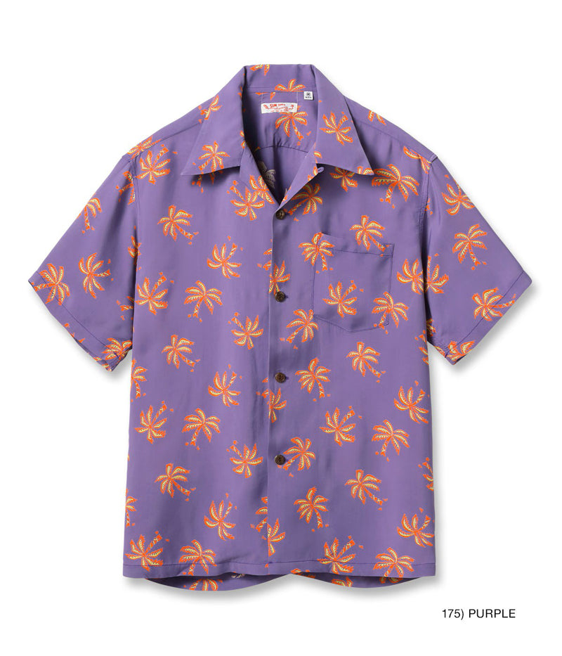 SS39427 / SUNSURF RAYON HAWAIIAN SHIRT “SCATTERED PALMTREE”