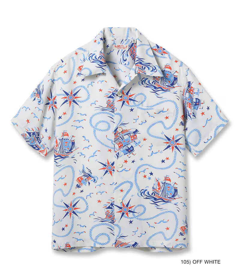 SS39429 / SUNSURF RAYON HAWAIIAN SHIRT “AGE OF DISCOVERY”