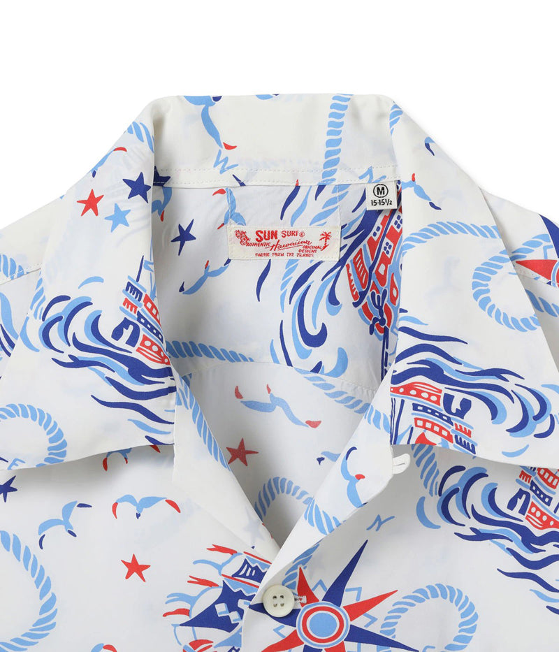 SS39429 / SUNSURF RAYON HAWAIIAN SHIRT “AGE OF DISCOVERY”