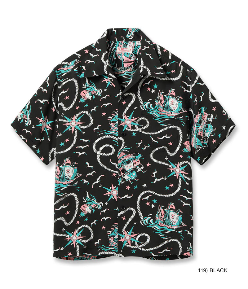 SS39429 / SUNSURF RAYON HAWAIIAN SHIRT “AGE OF DISCOVERY”