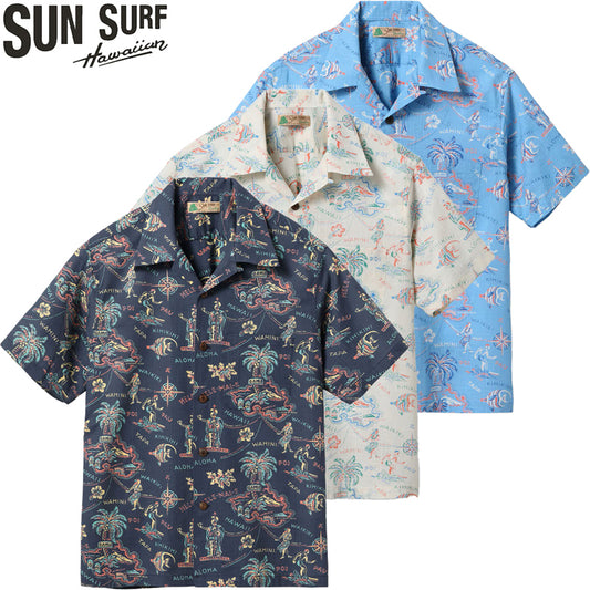 SS39501 / SUNSURF COTTON × LINEN SLUBYARN OPEN SHIRT “HELE-MAI-E”