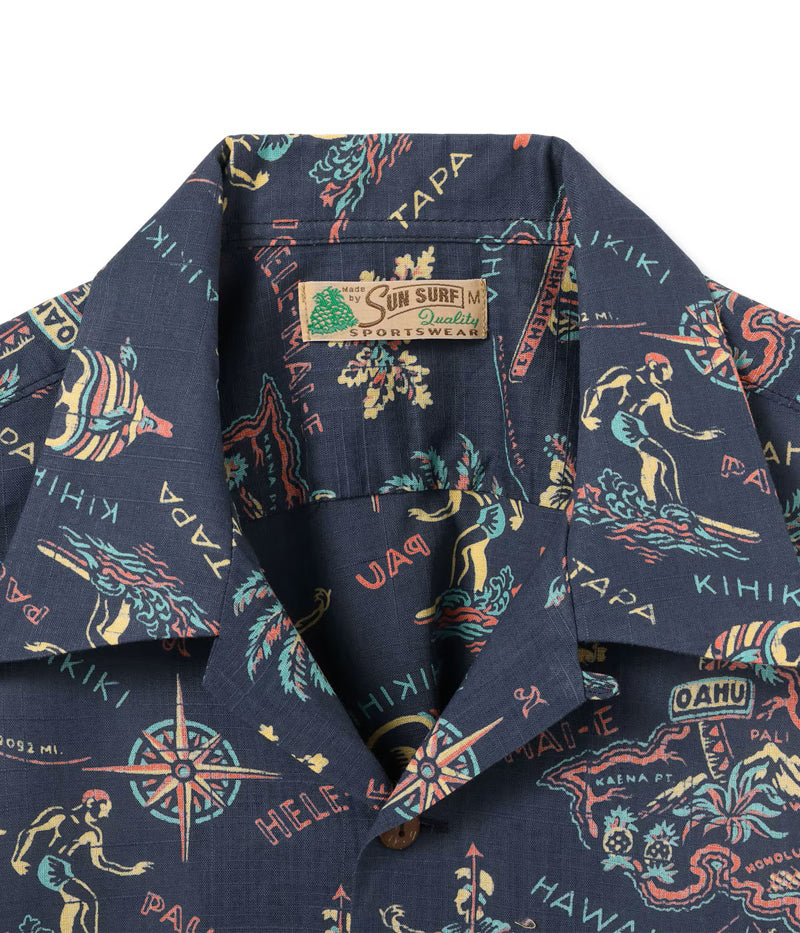 SS39501 / SUNSURF COTTON × LINEN SLUBYARN OPEN SHIRT “HELE-MAI-E”