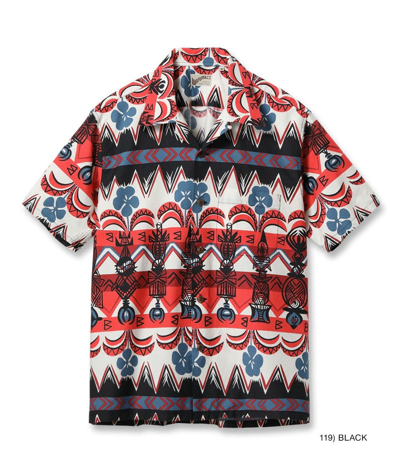 SS39504 / SUNSURF COTTON BROAD OPEN SHIRT “TROPICAL WOODCUT”