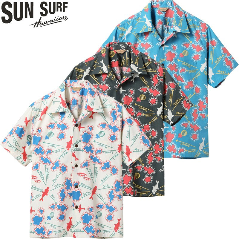 SS39505 / SUNSURF COTTON BROAD OPEN SHIRT “ROUND TRIP”