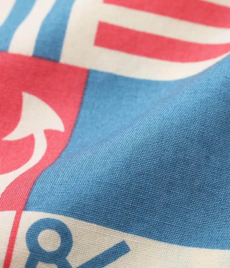 SS39506 / SUNSURF COTTON BROAD OPEN SHIRT “ANCHOR SQUARES”