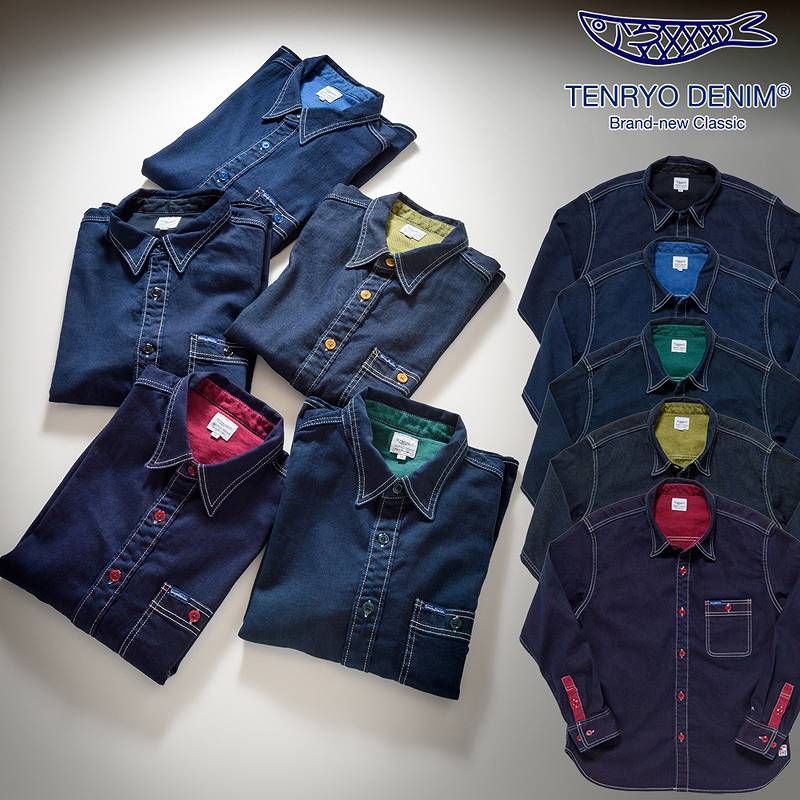 TDS2301 / TENRYO DENIM Color Revolution Stretch Denim Shirt