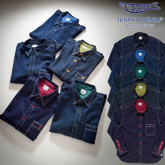 TDS2301 / TENRYO DENIM Color Revolution Stretch Denim Shirt