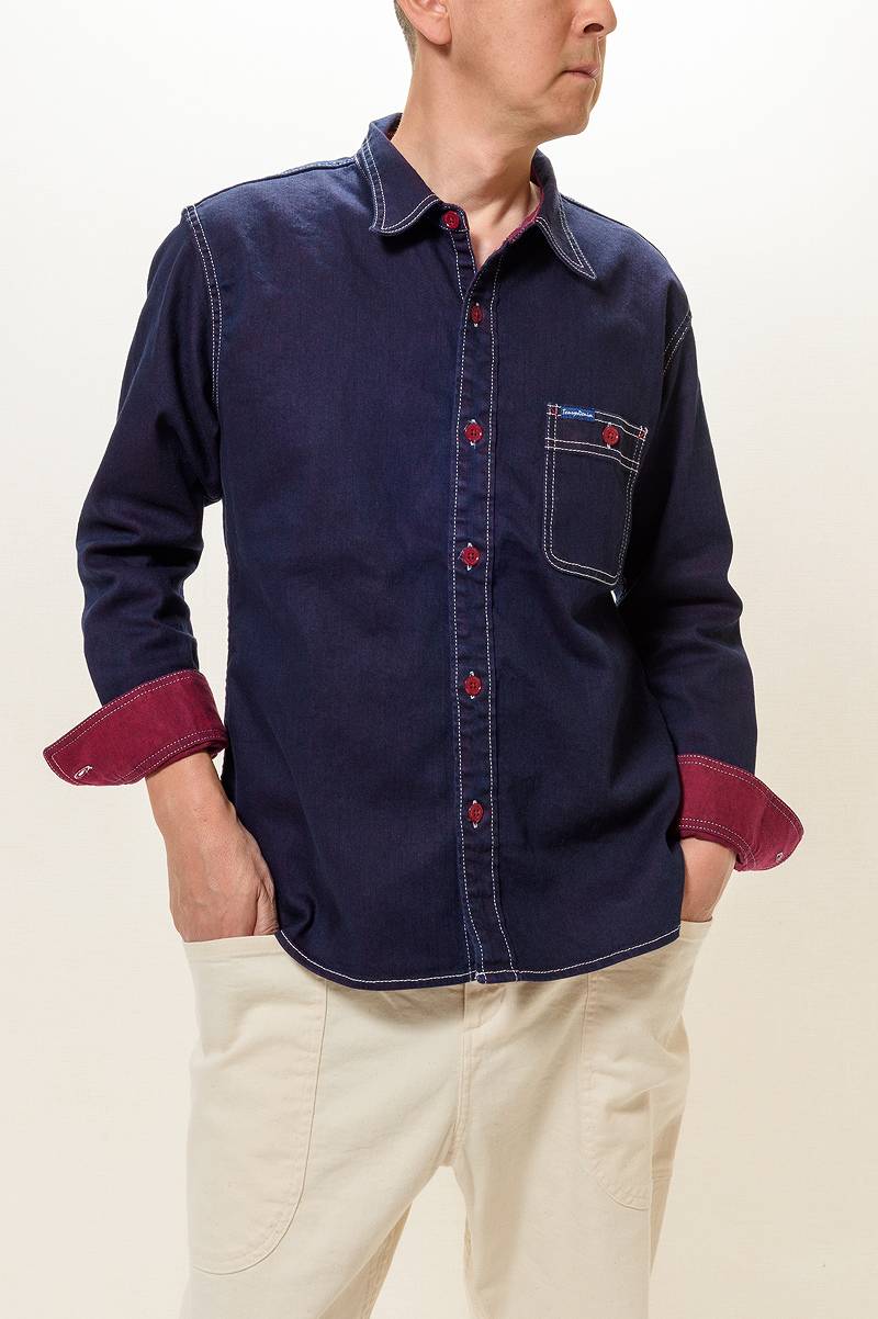 TDS2301 / TENRYO DENIM Color Revolution Stretch Denim Shirt