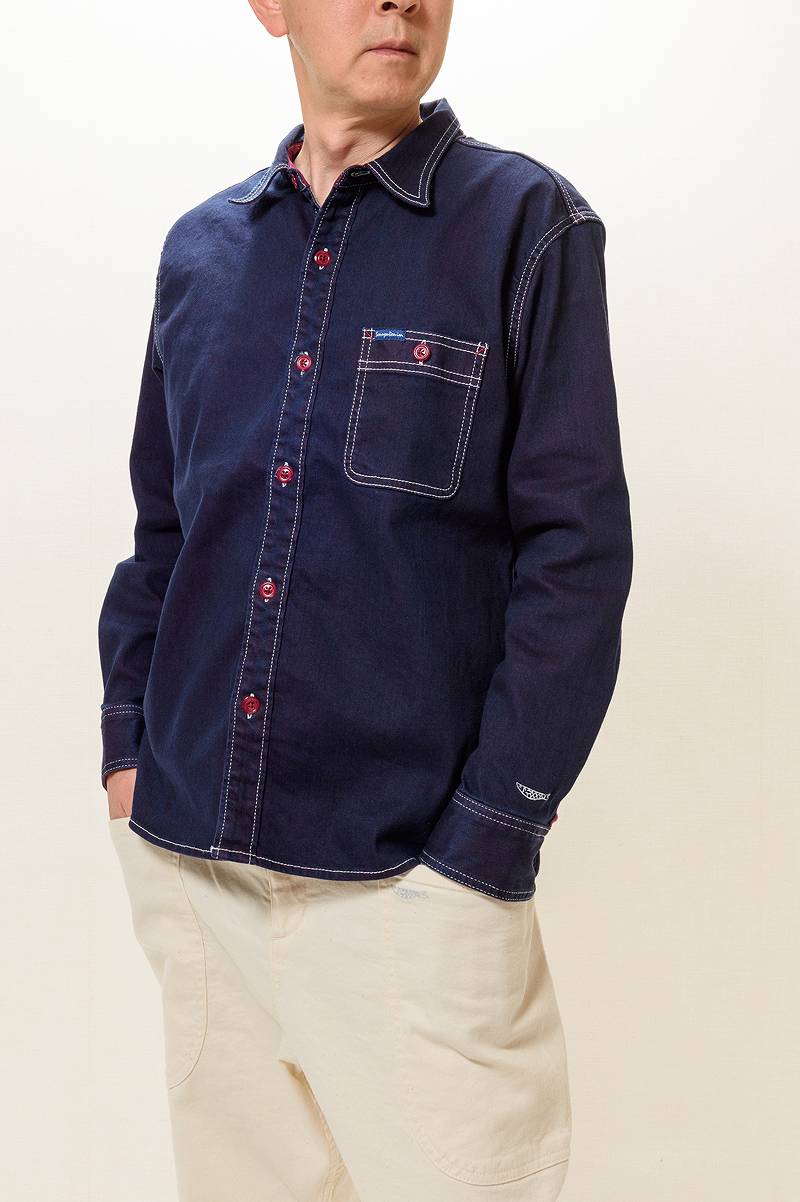 TDS2301 / TENRYO DENIM Color Revolution Stretch Denim Shirt