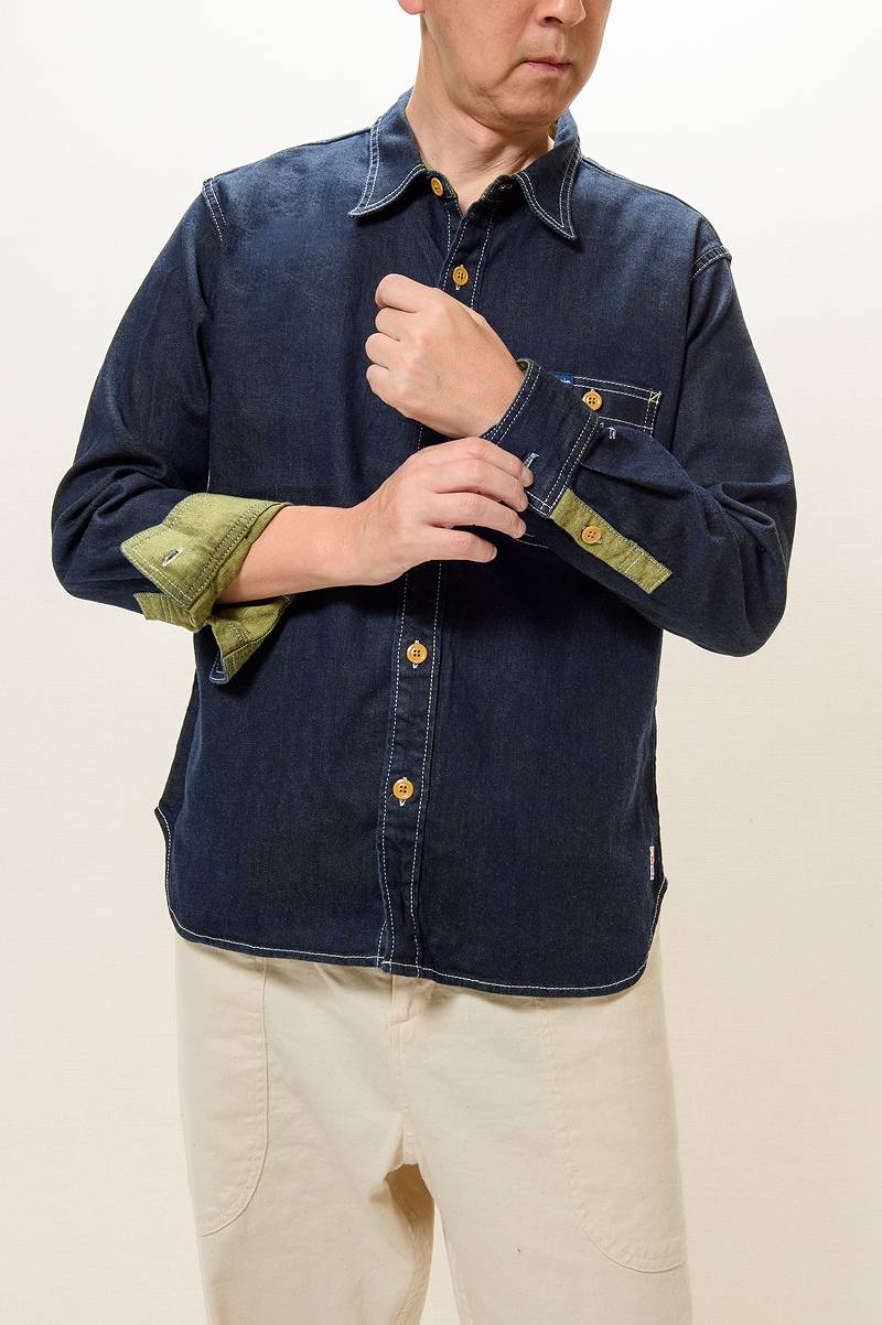 TDS2301 / TENRYO DENIM Color Revolution Stretch Denim Shirt
