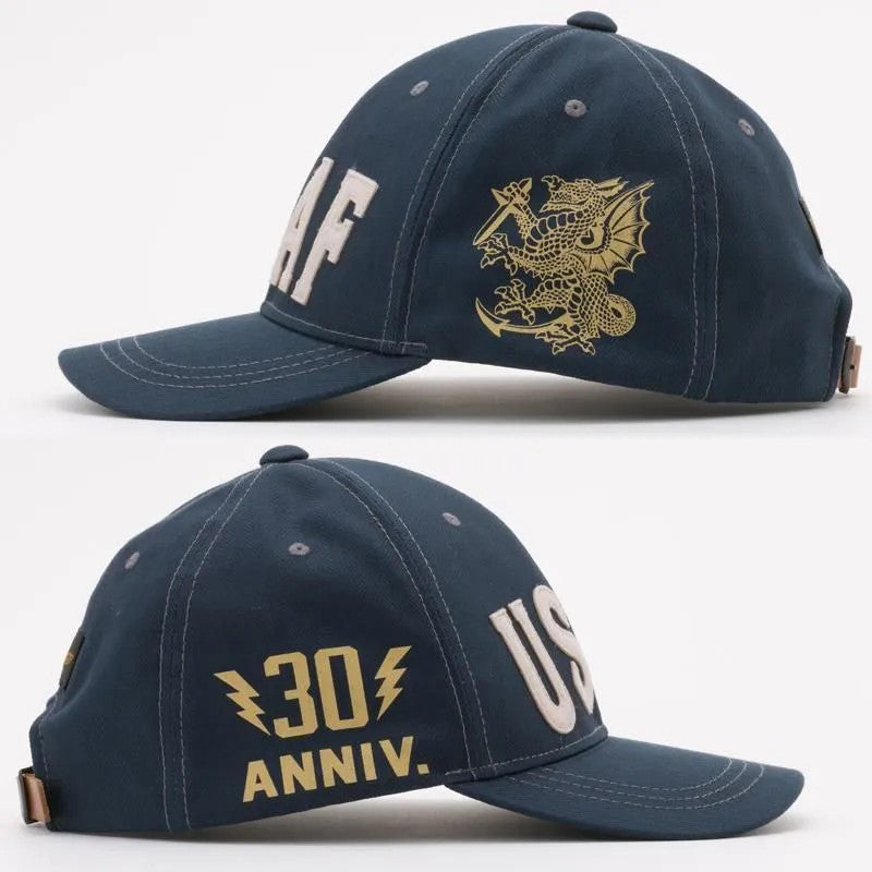 TMA2603 / TOYS McCOY MILITARY COTTON HERRINGBONE CAP USAF " 30TH ANNIV. "