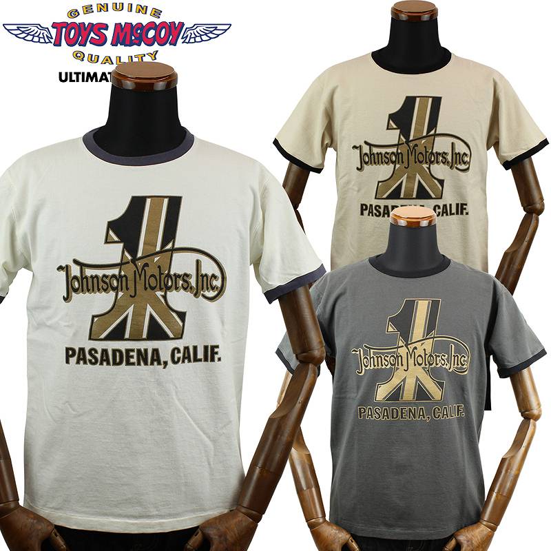 TMC2339 / TOYS McCOY MOTORCYCLE TEE " JOHNSON MOTORS NO.1 "