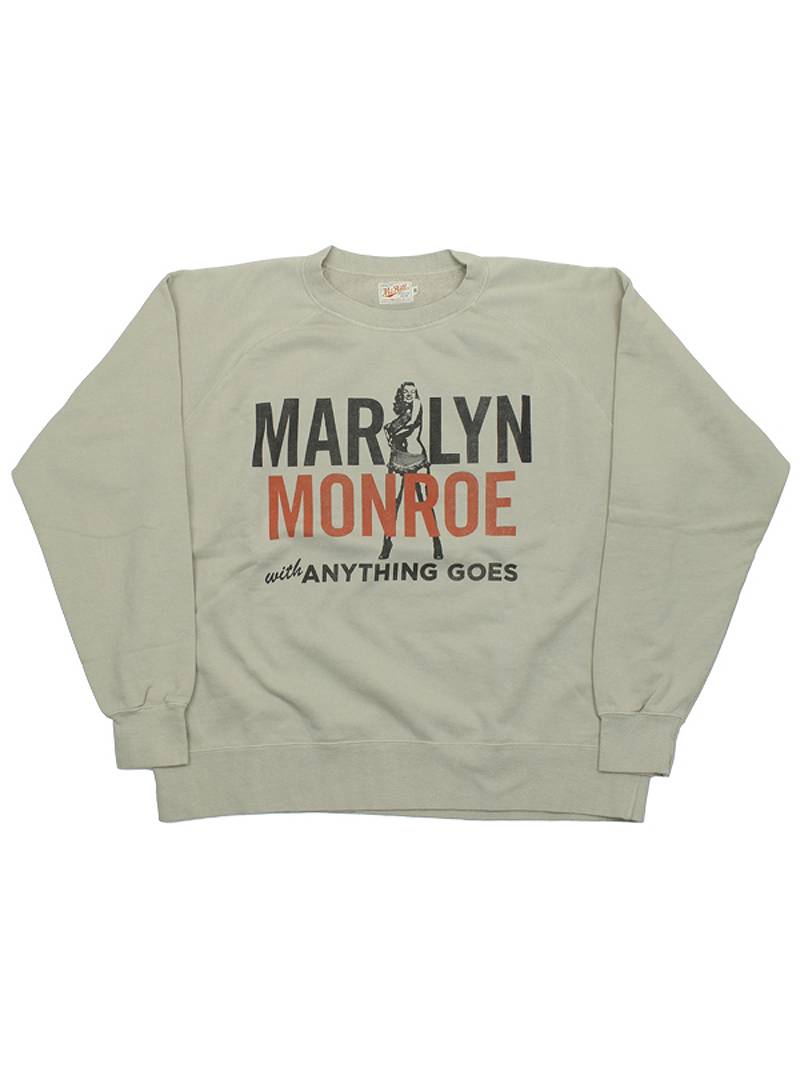 TMC2358 / TOYS McCOY MILITARY GARMENT DYEING SWEAT SHIRT MARILYN MONROE "ANYTHING GOES"
