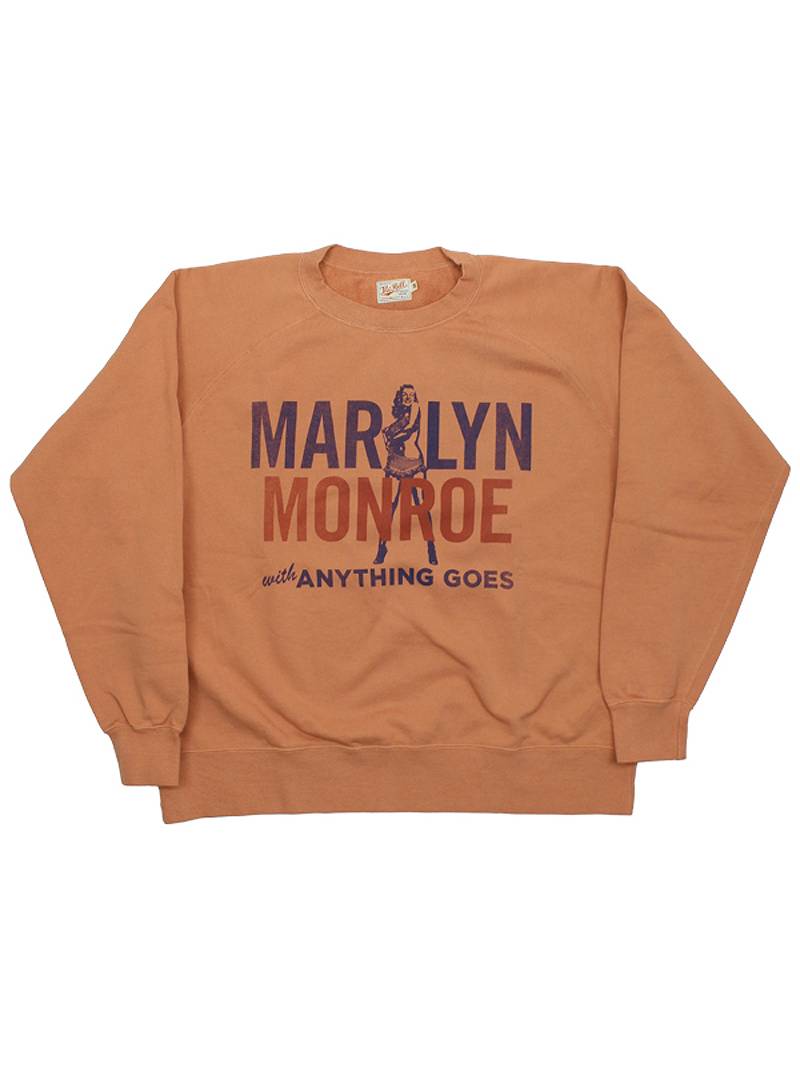 TMC2358 / TOYS McCOY MILITARY GARMENT DYEING SWEAT SHIRT MARILYN MONROE "ANYTHING GOES"