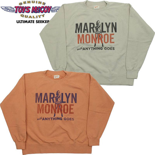 TMC2358 / TOYS McCOY MILITARY GARMENT DYEING SWEAT SHIRT MARILYN MONROE "ANYTHING GOES"