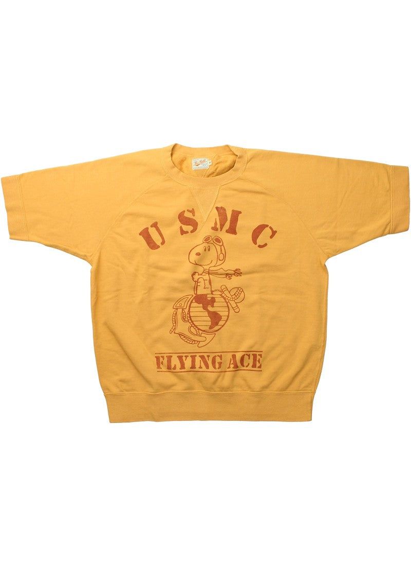 TMC2517 / TOYS McCOY SHORT SLEEVE SWEAT SHIRT SNOOPY " U S M C "
