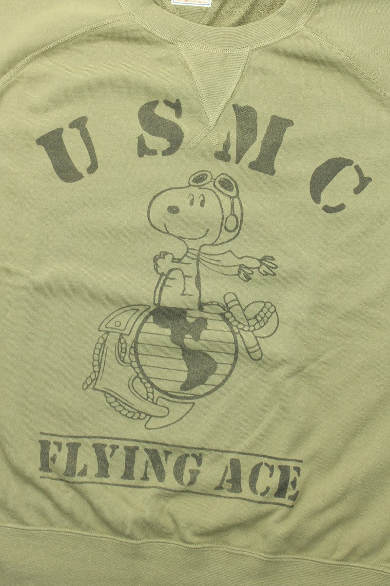 TMC2517 / TOYS McCOY SHORT SLEEVE SWEAT SHIRT SNOOPY " U S M C "