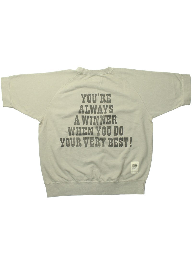 TMC2518 / TOYS McCOY SHORT SLEEVE SWEAT SHIRT SNOOPY " YOU'RE ALWAYS A WINNER "