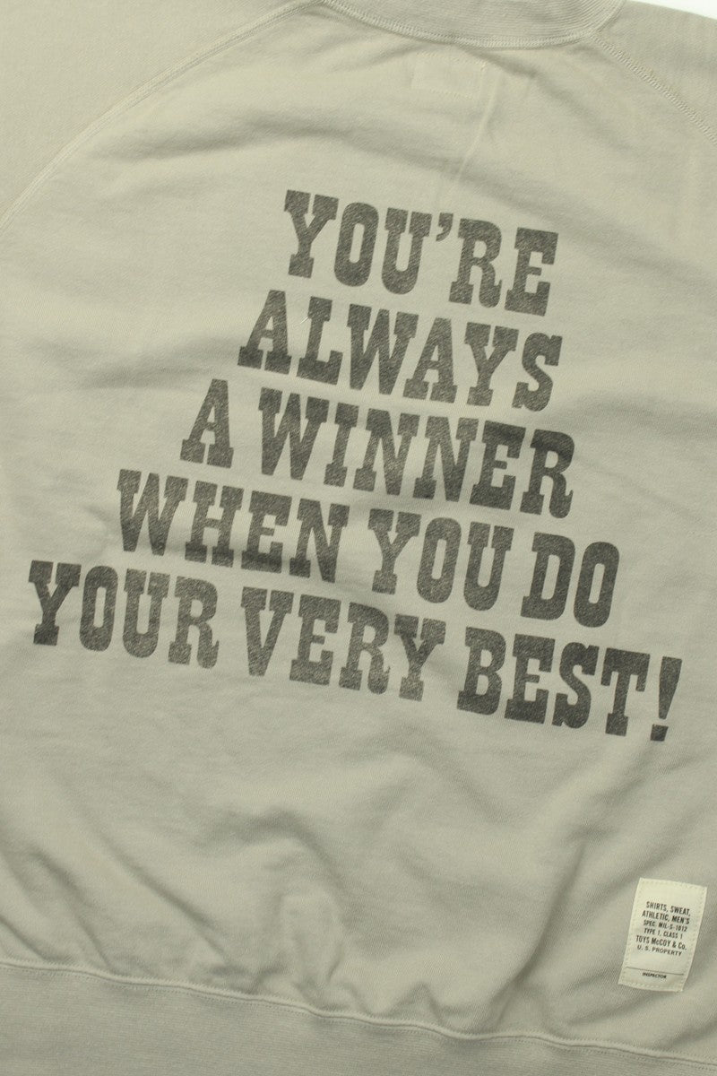 TMC2518 / TOYS McCOY SHORT SLEEVE SWEAT SHIRT SNOOPY " YOU'RE ALWAYS A WINNER "