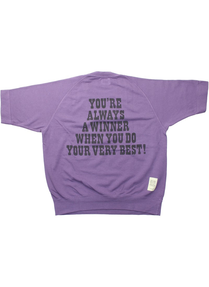 TMC2518 / TOYS McCOY SHORT SLEEVE SWEAT SHIRT SNOOPY " YOU'RE ALWAYS A WINNER "