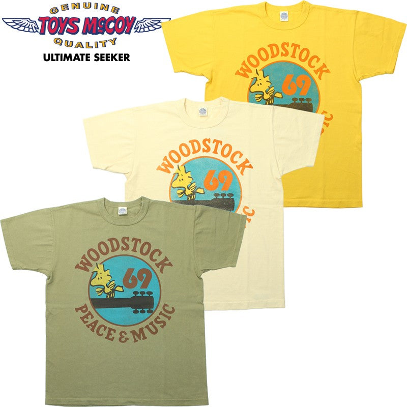 TMC2521 / TOYS McCOY SNOOPY TEE WOODSTOCK 69 " PEACE & MUSIC "