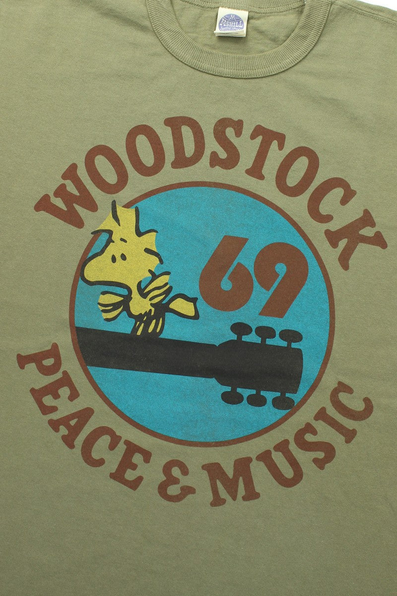 TMC2521 / TOYS McCOY SNOOPY TEE WOODSTOCK 69 " PEACE & MUSIC "