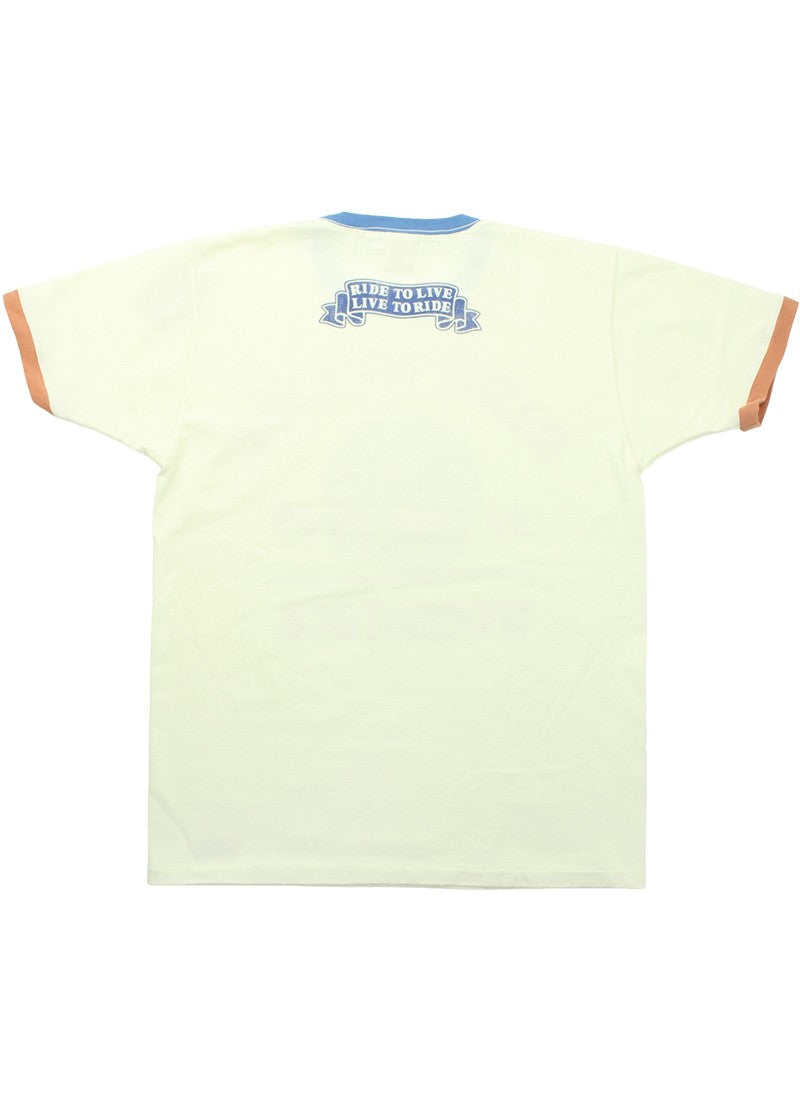 TMC2522 / TOYS McCOY MOTORCYCLE TEE WOODSTOCK " RIDE TO LIVE 1969 "