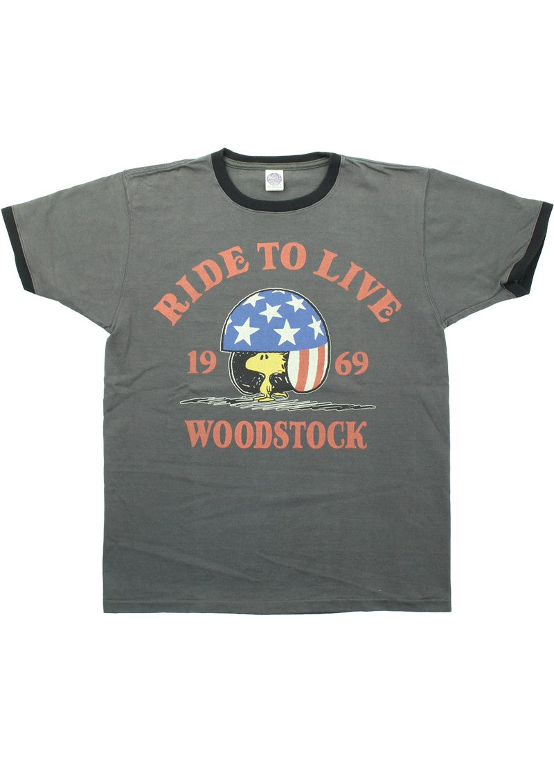 TMC2522 / TOYS McCOY MOTORCYCLE TEE WOODSTOCK " RIDE TO LIVE 1969 "