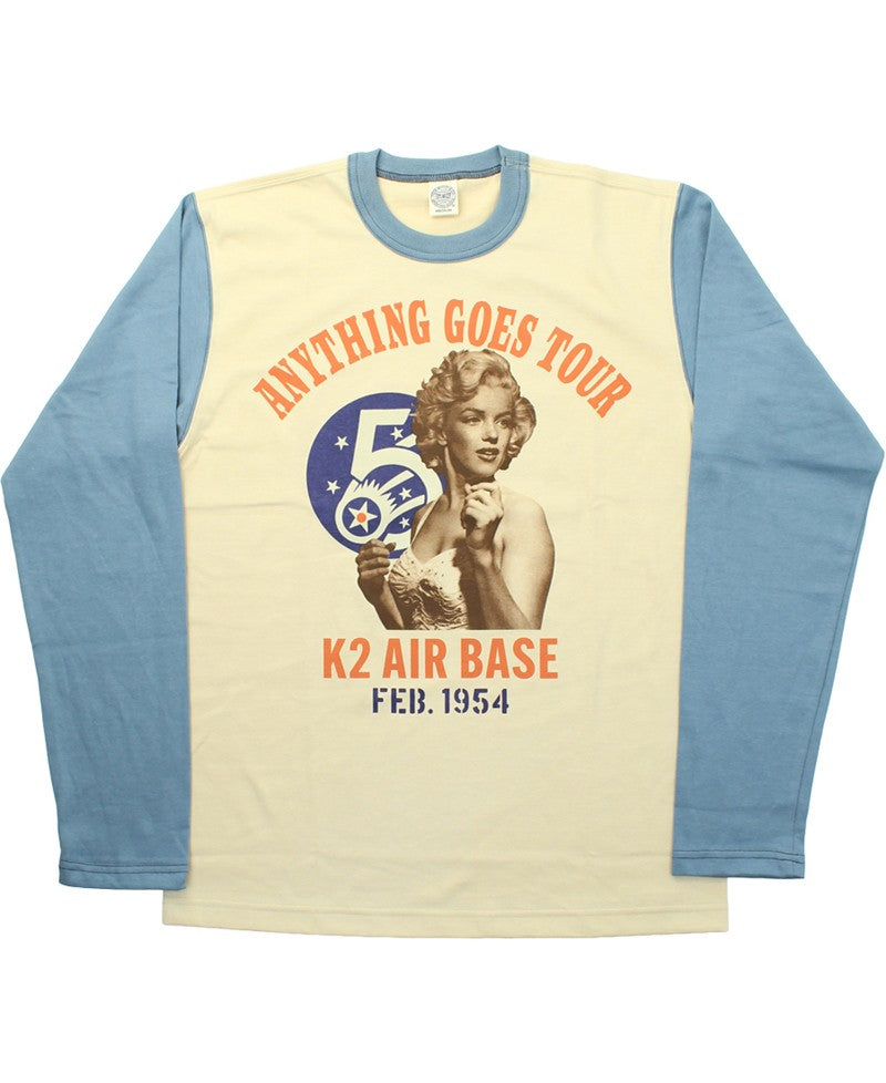 TMC2544 / TOYS McCOY LONG SLEEVE TEE MARILYN MONROE "ANYTHING GOES TOUR"