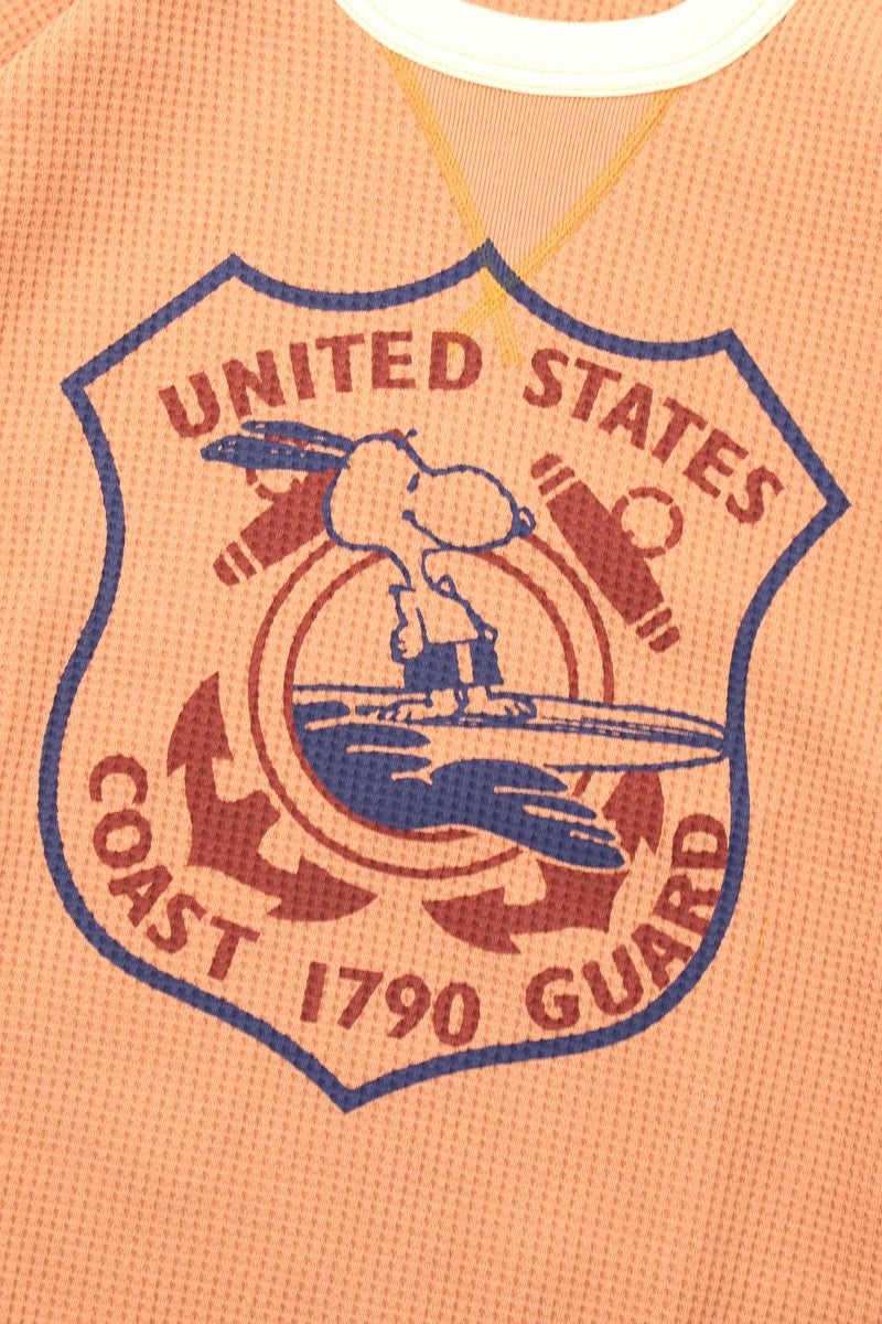 TMC2549 / TOYS McCOY BIG WAFFLE CREW NECK SHIRT SNOOPY "U.S.COAST GUARD "