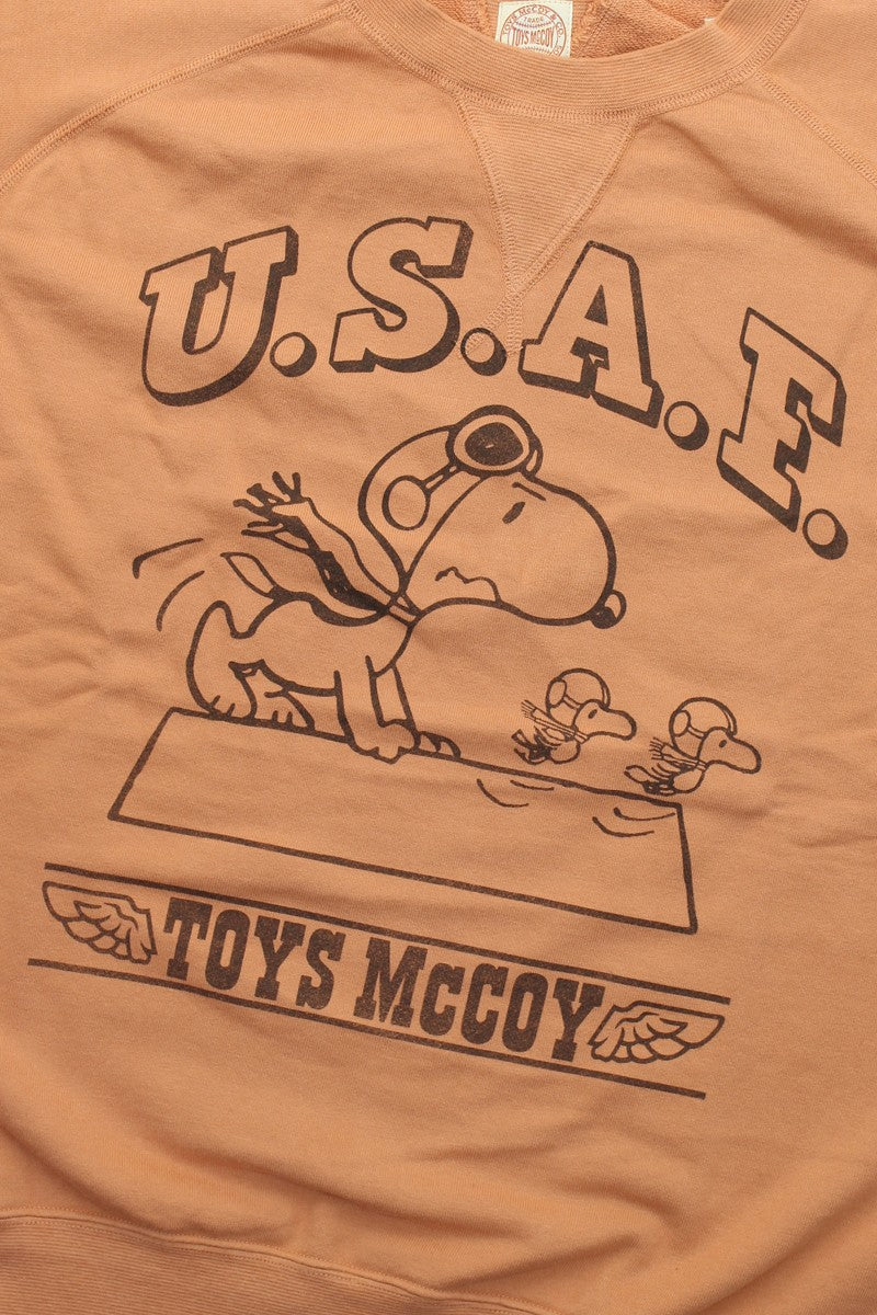TMC2550 / TOYS McCOY GARMENT DYING SWEAT SHIRT SNOOPY "U.S.A.F. FLYING ACE"