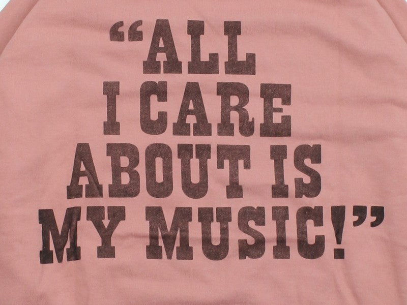 TMC2650 / TOYS McCOY GARMENT DYING SWEAT SHIRT SNOOPY "ALL I CARE ABOUT IS MY MUSIC!"