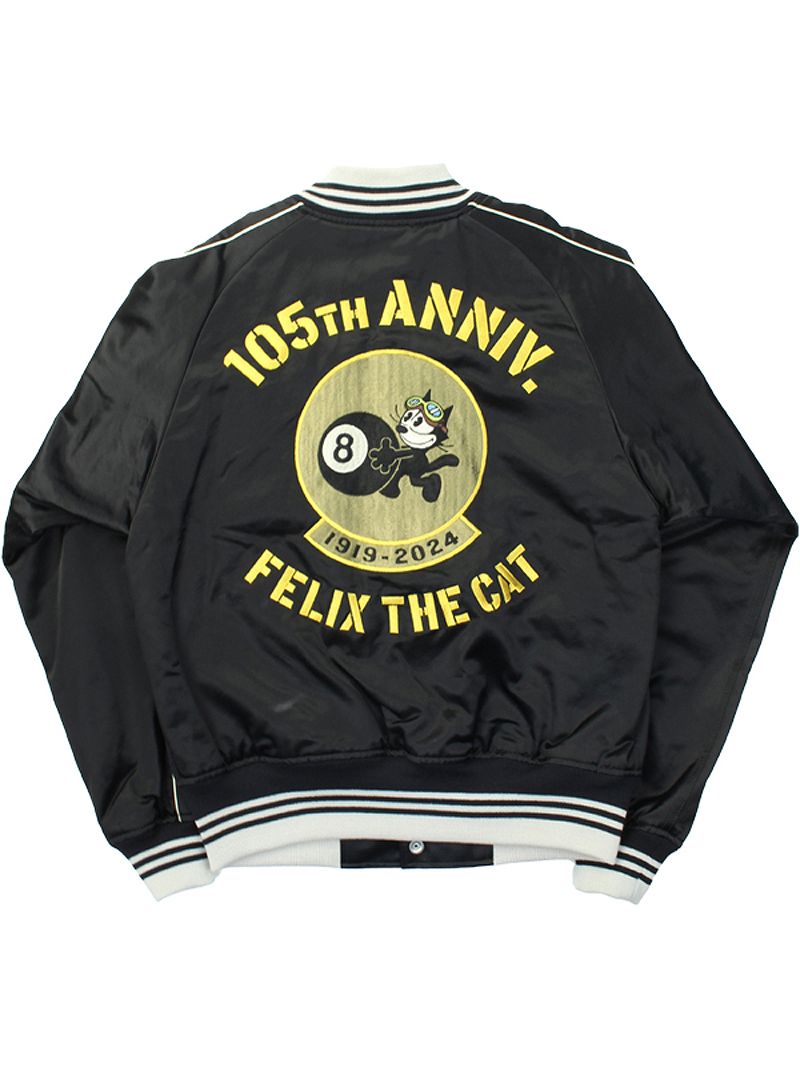 TMJ2401 / TOYS McCOY COTTON/RAYON SATEEN TOUR JACKET FELIX THE CAT " 105TH ANNIV. "
